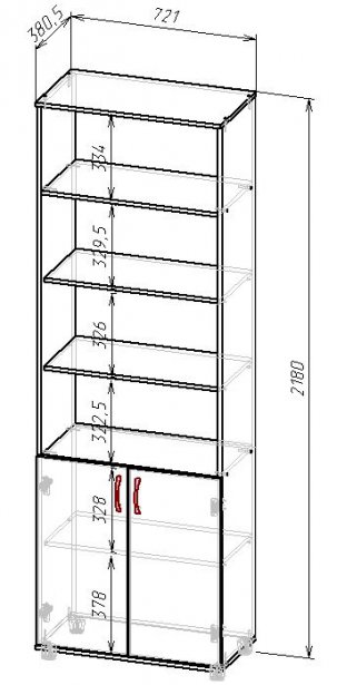 Схема файлового шкафа 2180 тип 2 в офис